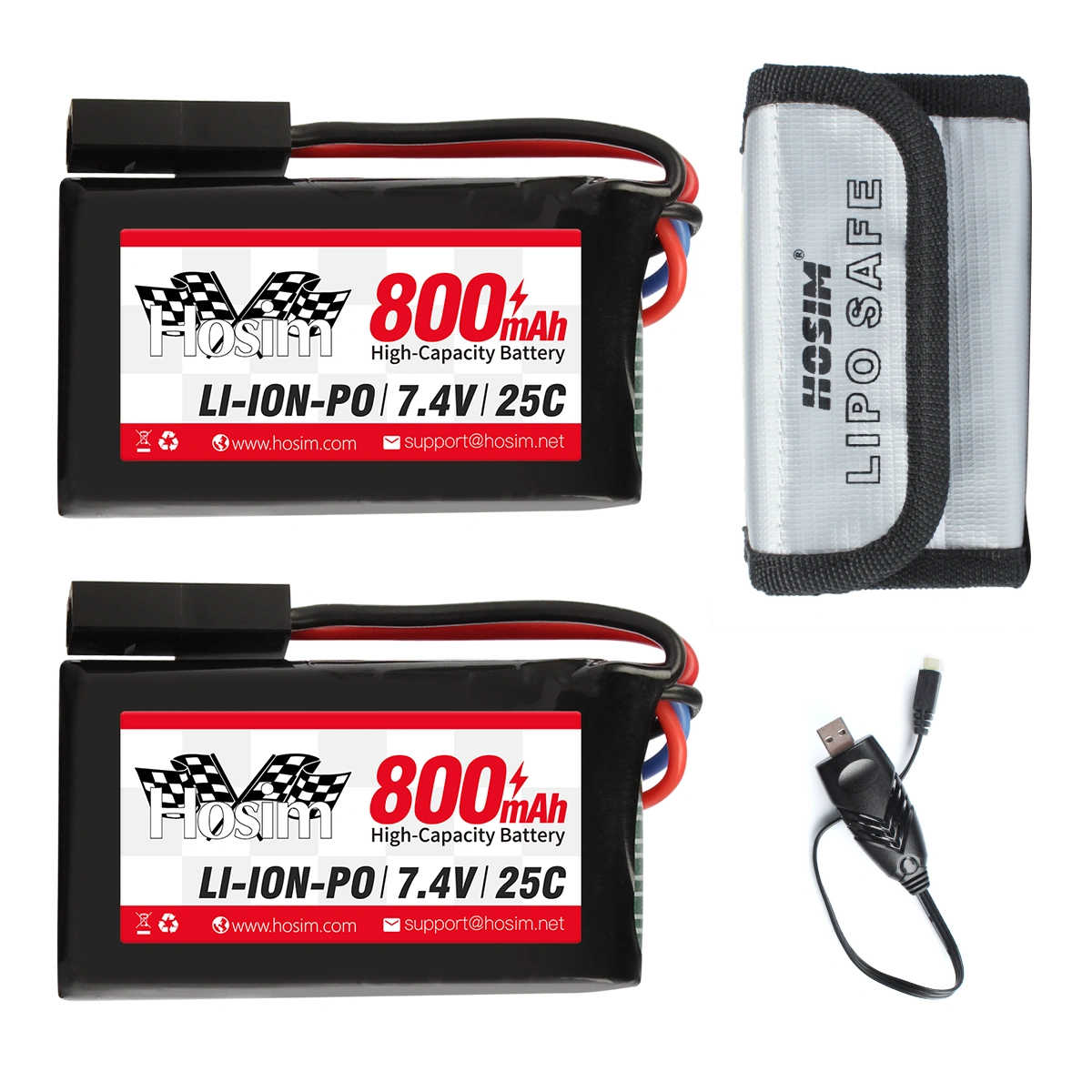 Hosim RC Car Batteries Power Up Your Adventures 74V 800mAh